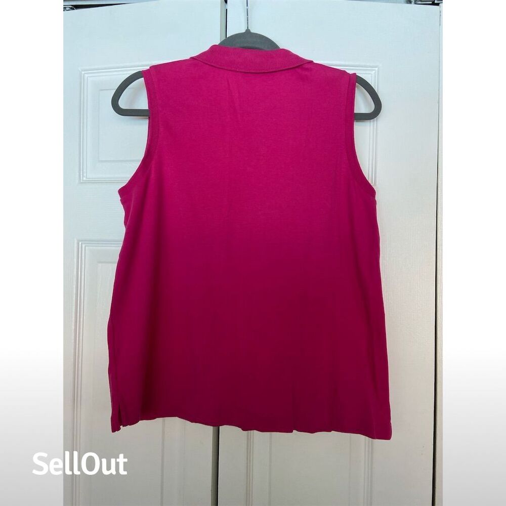 Ralph Lauren Women's Sleeveless Pink Polo Shirt Size L Casual - Picture 5 of 5